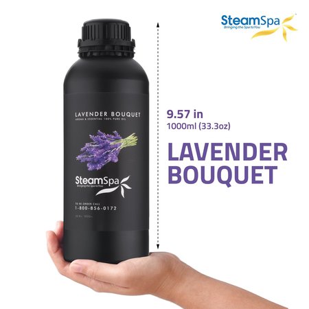Steamspa 100% Natural Essence of Lavender 1000ml Aromatherapy Bottle G-OILLAV1K